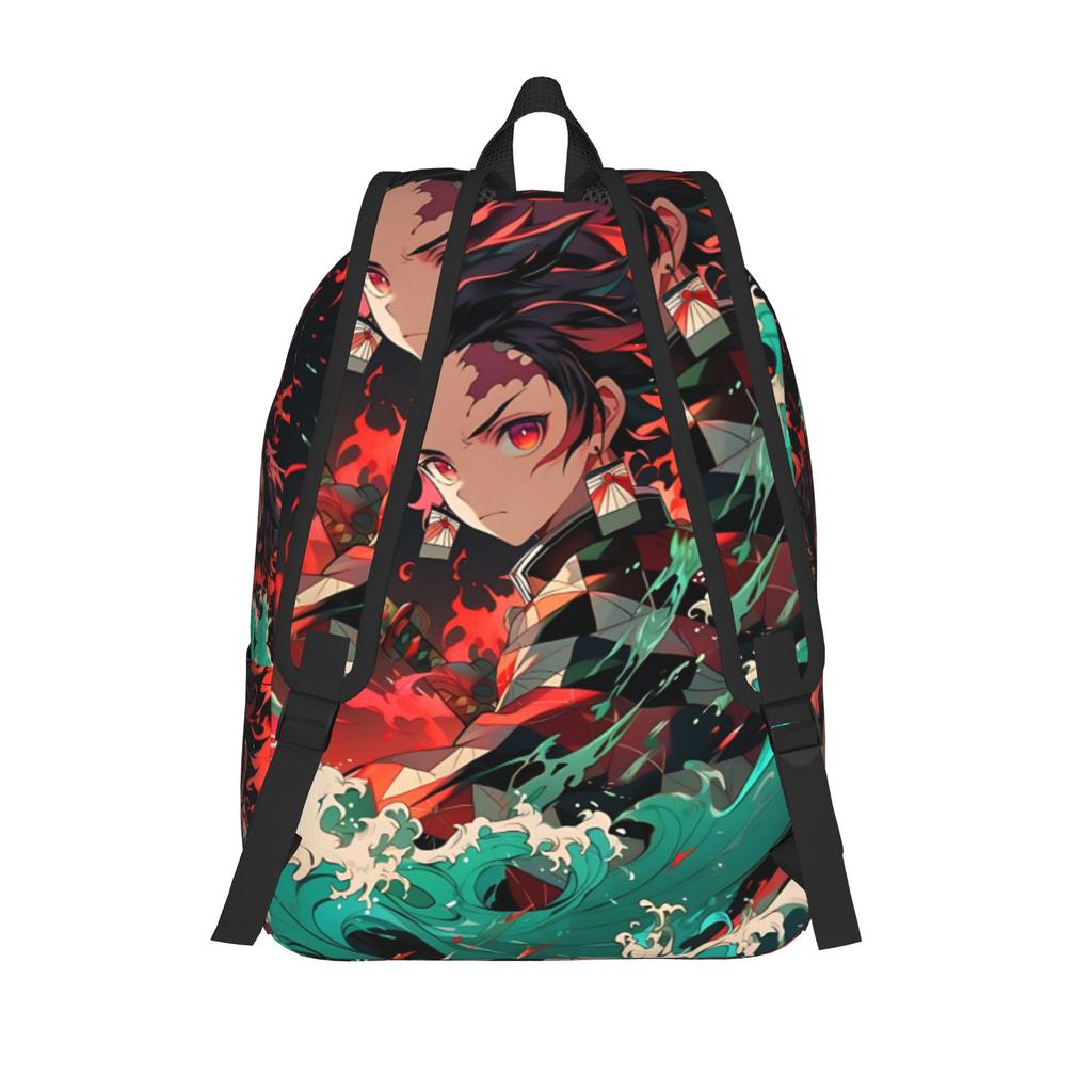 Fashion Demon Slayer Backpack Shounen Manga Mochilas New School Retro Washable Rucksack