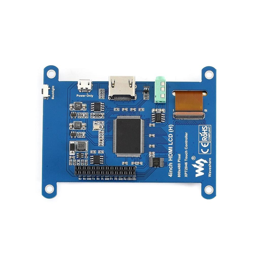 Weixue 4" Resistive Touchscreen, 480×800 IPS, High Compatibility for Raspberry Pi & PC