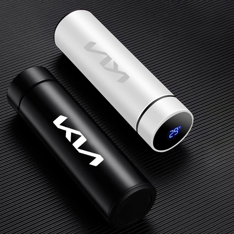 500ml Thermos Mug Stainless Steel Insulated Cup For KIA K5 K9 Sorento Ceed Sportage Carnival Stinger Forte Niro Cadenza Cerato