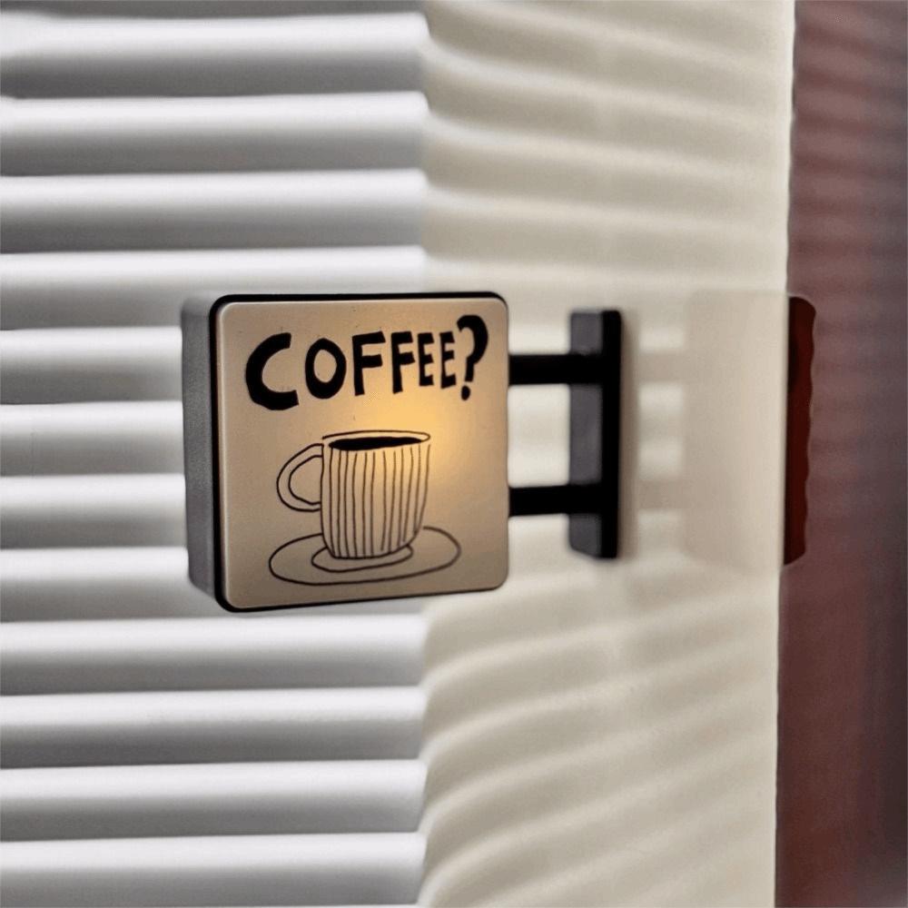 Magnetický nápis Kout s kávou Miniaturní děrovaná deska Samolepka na ledničku Turismus