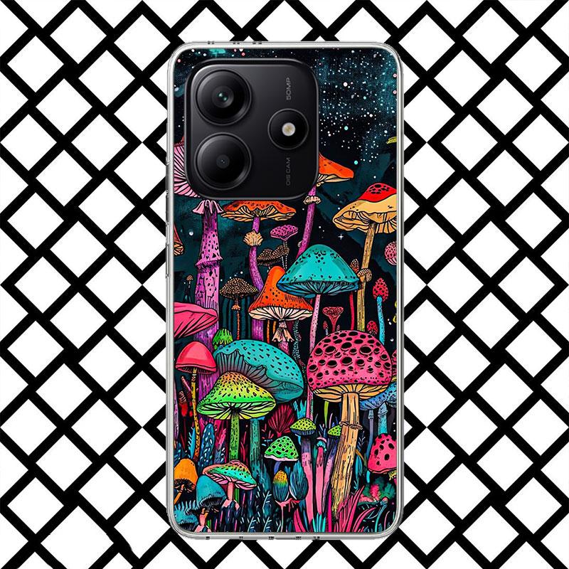 Colorful Mushroom Phone Case for Xiaomi Redmi Note 15 14 14S 13 12 12S 11 Pro Plus 11E 11T 11S 10S 5G Soft Cover Fundas Redmi No
