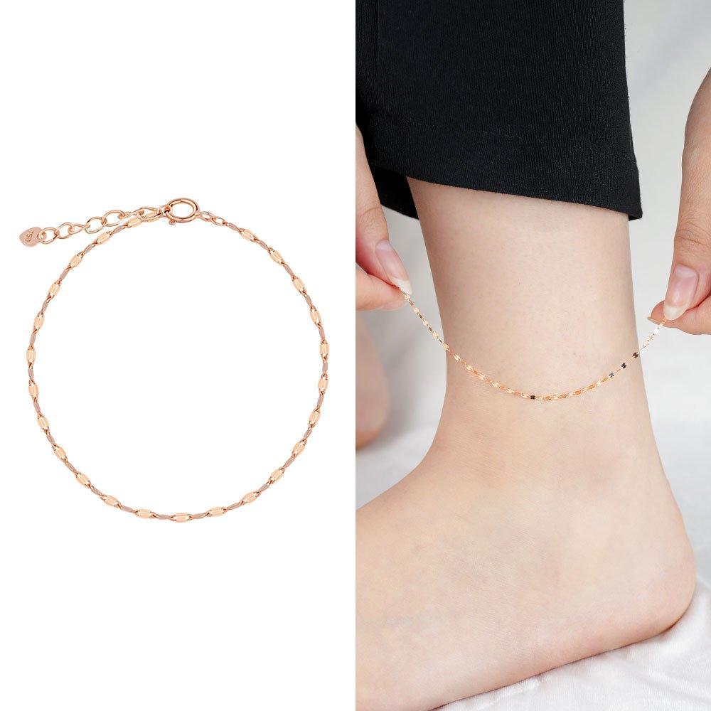 14K Gold Bracelet, 1-pun-1-line Dragonfly Chain