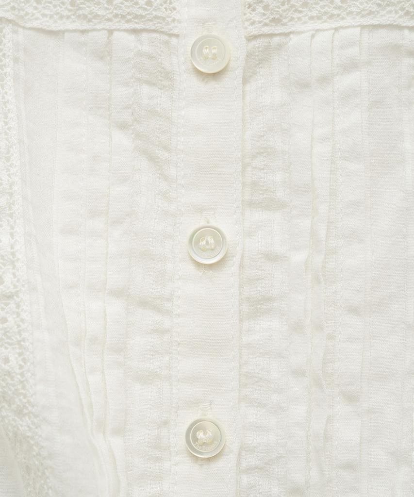 Deobanes Fiona Lace Trim Blouse_Ivory