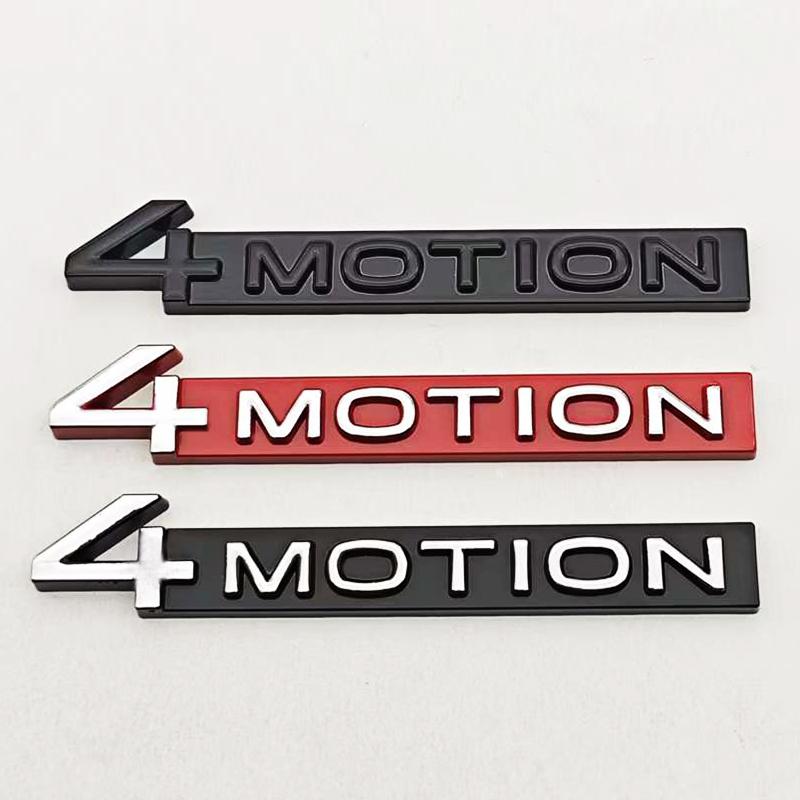 3D Metal Car Styling 4MOTION Logo Sticker Body Badge Tail Decals For VW Tiguan Touareg Golf Passat R32 Atlas Arteon Accessories zd7