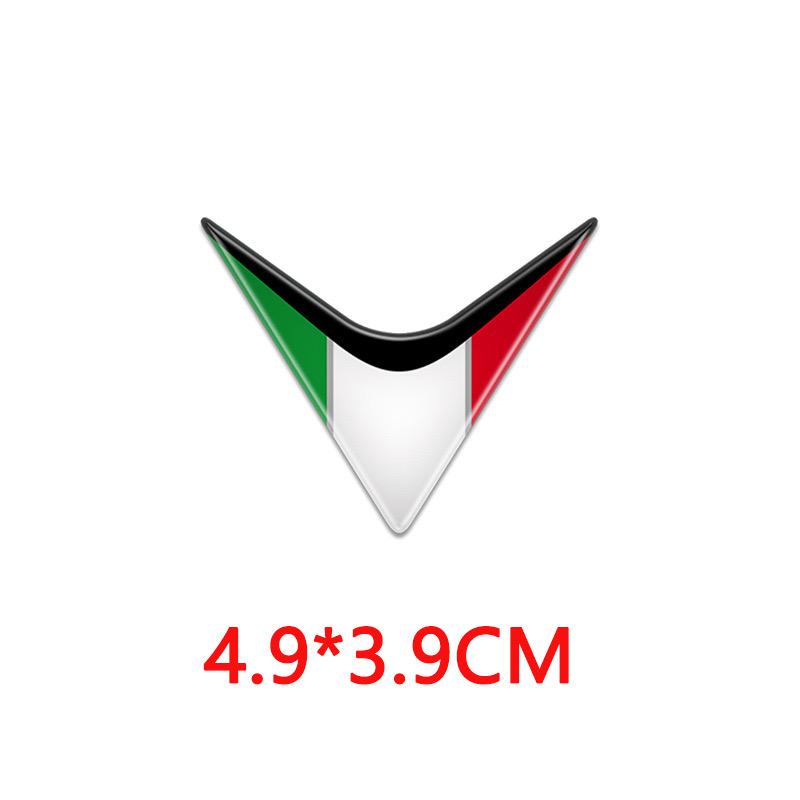 3D Refletive Italy Flag Car Emblem Badge Sticker Motorcycle Decals Fit for Aprilia RS4/RSV4/RS/APR150/SR,Tuono V4,Ducati Waterproof Epoxy Resin Decal
