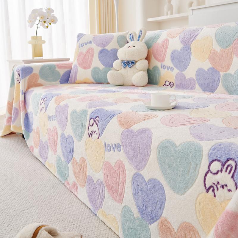 Autumn and Winter Sofa Cover Cloth Sofa Towel Super Soft Sofa Cushion Machine Washable Dust Towel Sofa Blanket