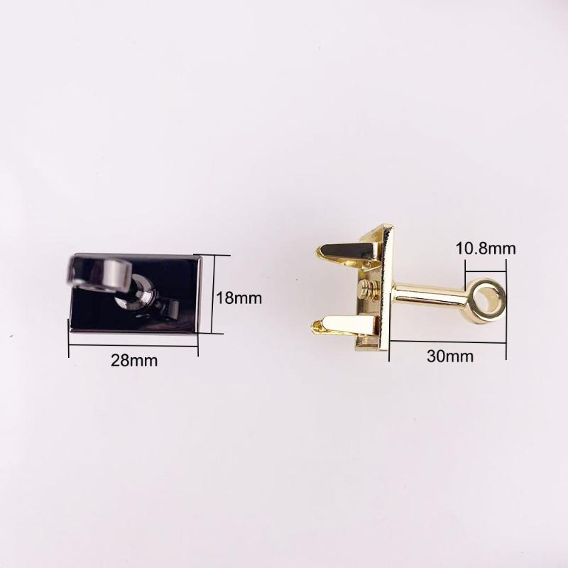 7Pcs/Set Women'S Handbag Swivel Clasp Lock Buckle Diy Part Leather Craft 45Mm 4 Colors Metal Bag Lock Hardware Accessories