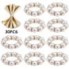30Pcs Imitation Pearl Napkin Rings - Elegant Elastic Design, Suitable For Weddings, Banquets, Parties, And Holiday Table Decorations | The Perfect