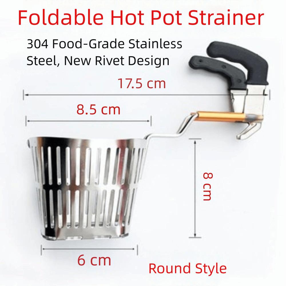 

Fine Mesh Slotted Spoon Stainless Steel Hot Pot Ladle Kitchen Draining Style B