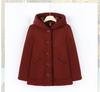One-Piece Fashionable Winter Hooded Jacket for Middle-Aged and Elderly Women - Plus Velvet and Fleece Lined