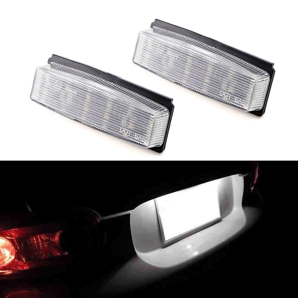Pair of 18-LED Black License Plate Lights for Mazda Miata MX5 06-15 & Fiat 124