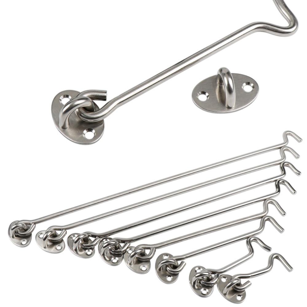 Edelstahl Fensterhaken Torhaken Mehrzweck Winddichte Torhaken und Öse Langlebiger Haken und Öse Kabinenhaken