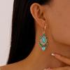 Pearl Flower Shape Bohemian Turquoise Earrings Bohemia Style Earrings Pendant  Summer Party