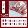 Winter Sweet Cartoon Christmas Wearing Nails Snowflake Santa Claus Nail Art Fake Nail Patch Christmas Collection