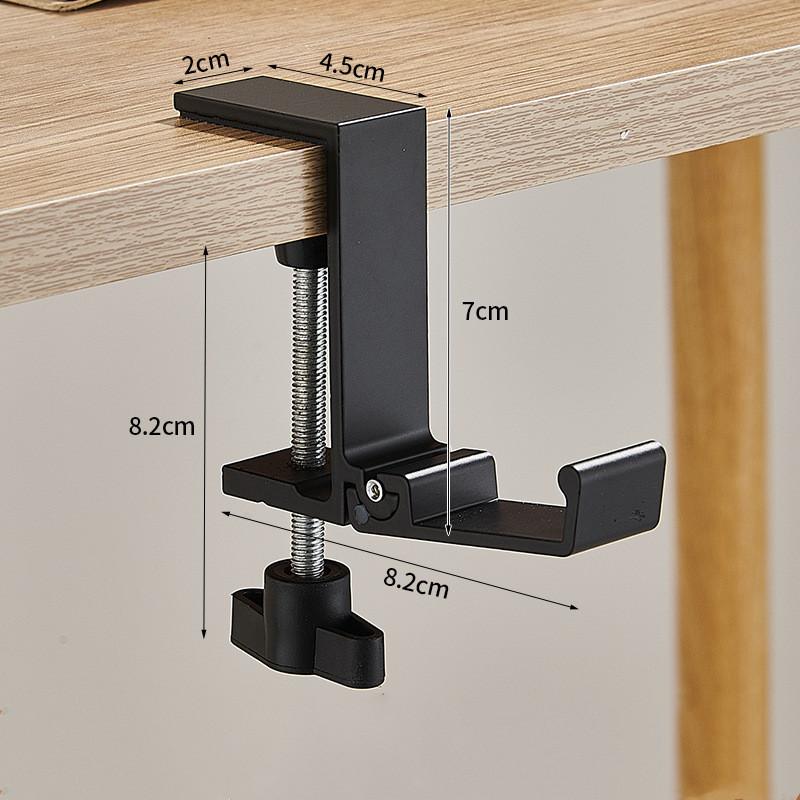1/2pc Foldable Desk Edge Hook Adjustable Gaming Headset Desk Hanger Backpack Storage Hanging Hook Holder Punchfree Home Organize