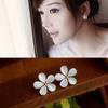 Women Stylish Pure White Flower Ear Stud