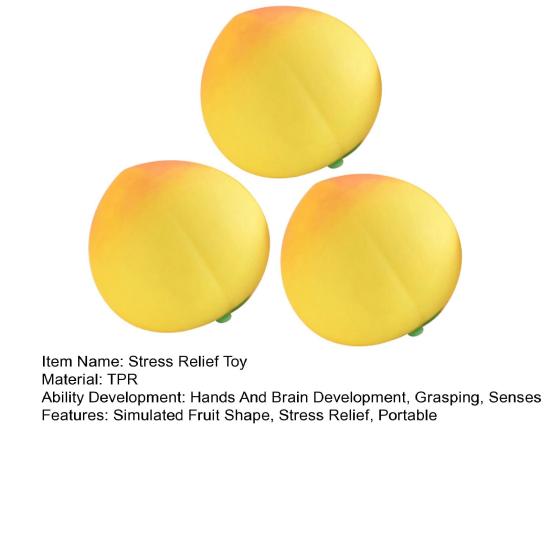 1/2/3Pcs Fake Juicy Peach Squeeze Toy Slow Rising Stress Relief Simulated Fruit Stress Ball Sensory Fidget Toy