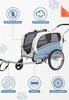 Sepnine-20303B Carrellino per Cani da Bicicletta per Cani Piccoli/Medi ≤30KG, Trasportino Pieghevole per Animali Domestici con Caratteristiche di Sicurezza