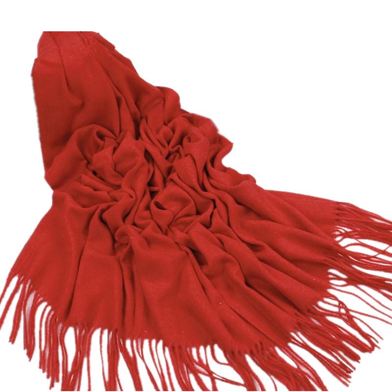 Unisex Thickened Warm Scarf - Solid Light Gray & Hemp Gray Cashmere Blend for Autumn/Winter