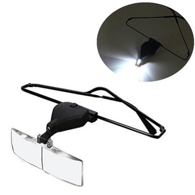 1.5x 2.5x 2.5x LED Light Eye Glasses Magnifier Jeweler Hands Free Magnifying Repair Tool
