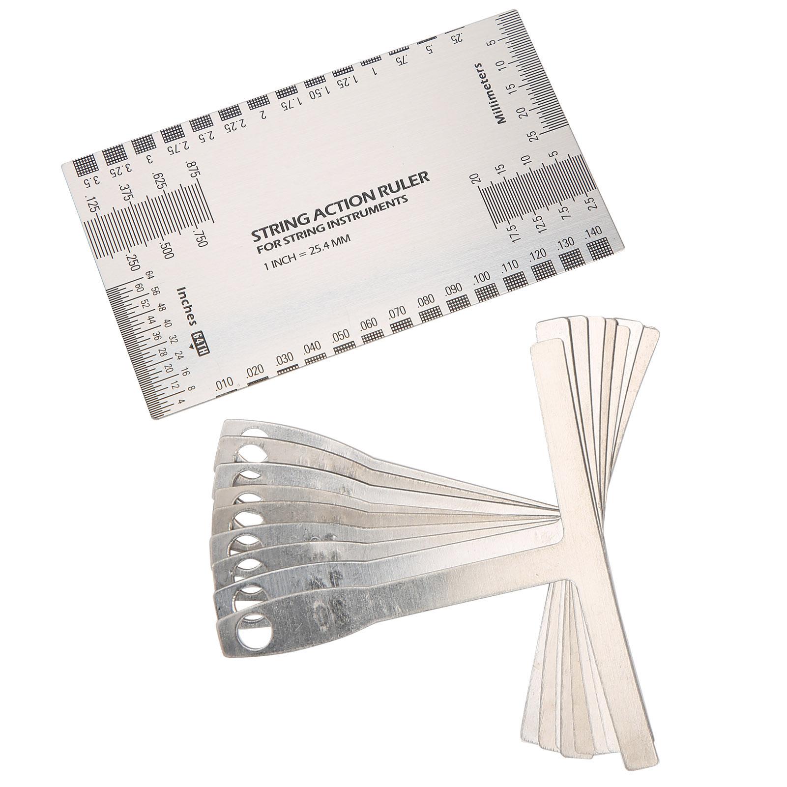 

Guitar Bass Measuring Ruler Set Radian Gauge String Pitch and Height Measure Tools