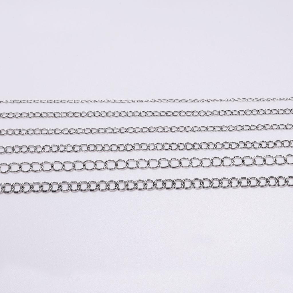 5m/Lot 1,2 2,2 2,4 3,0 4,0mm Edelstahl Verlängerung Bulk Schmuck Kette Für DIY Armbänder Schmuck Machen Zubehör