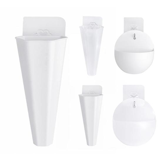 Hanging Flowerpot Eco-friendly Punch-free Plastic Hydroponic Wall Plant Vase for Garden