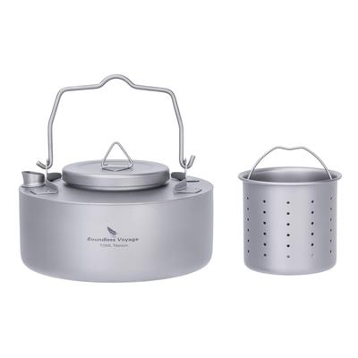 Boundless Voyage Titanium Teapot with Strainer, Stylish, Cute, and Simple Design, 700ml Capacity, Heat-Resistant, Lightweight, Rust-Resistant,