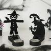 Funny Shadows Stand Wrought Iron Halloween Table Candlestick Decoration Home Ornament Candlelights Dinner Candle Holder
