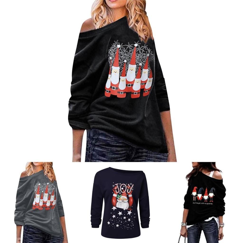 Stylish Women's Christmas Jumper Pullover Loose Fit Sweatshirt For Festive Seasons