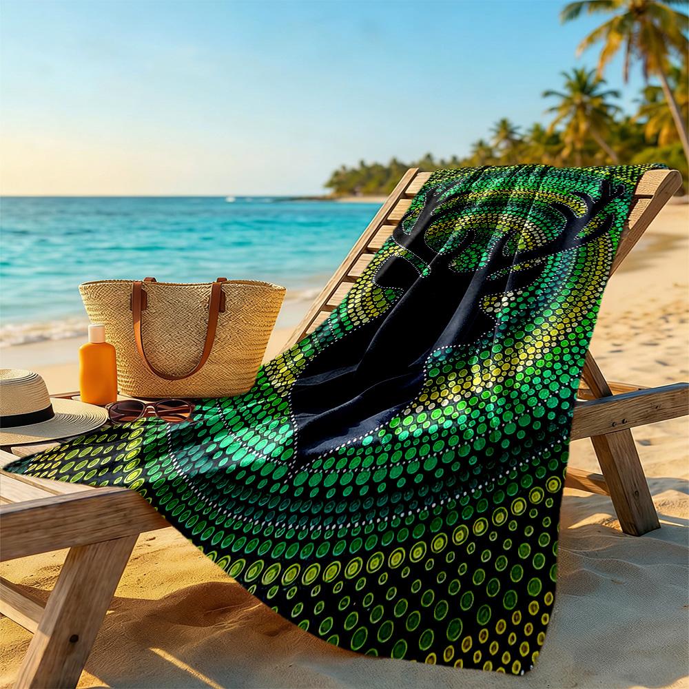 Australian Aboriginal Style Beach Towel Super Soft Microfiber Quickdry Fabric Comfortable Lightweight