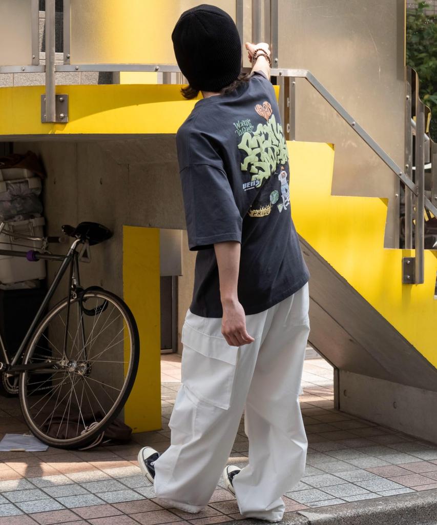 WEGO BENDAVIS Frump Logo Short Short Sleeve Ben Davis Oversized Size Sumikuro Men's Custom-Made T-Shirt, Sleeve, Unisex, Top, Spring/Summer Clothing,