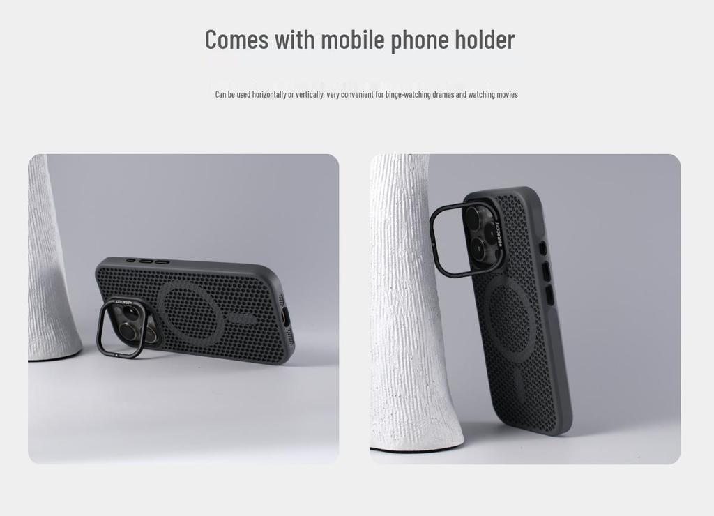 Honeycomb Heat Dissipation Stand for iPhone 17 Pro Max Magnetic & Drop-Proof Protective Case