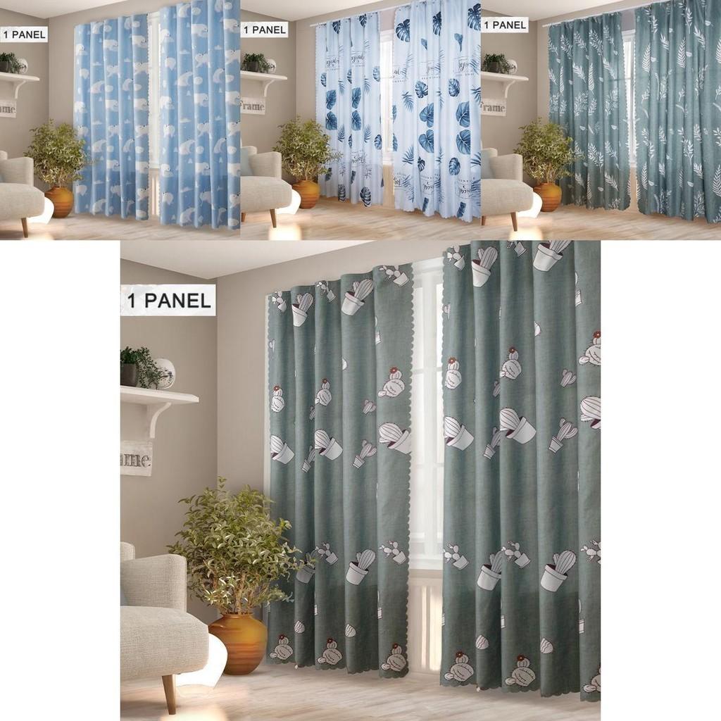 Nordic Style Blackout Window Curtain With Velcro And Hooks For Modern Homes