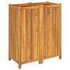 Plant Box with Liner 84 x 42 x 100 cm Solid Acacia Wood