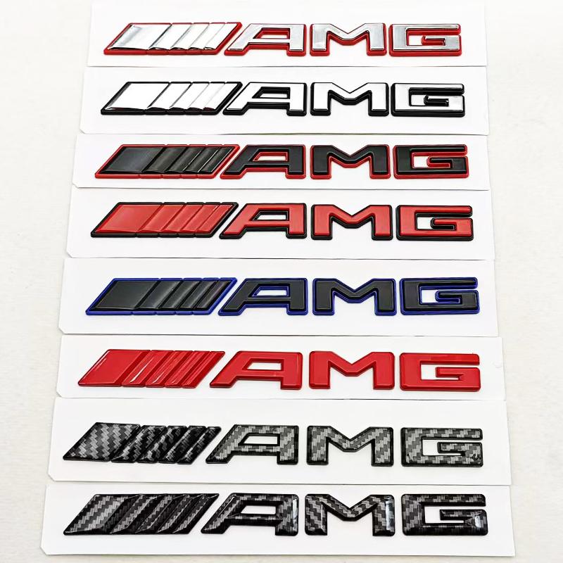 CXGSL1 3D ABS Car Letters Logo AMG Fender Side Emblem Badge Rear Tail Trunk Sticker Styling For Mercedes Benz AMG Auto accessories
