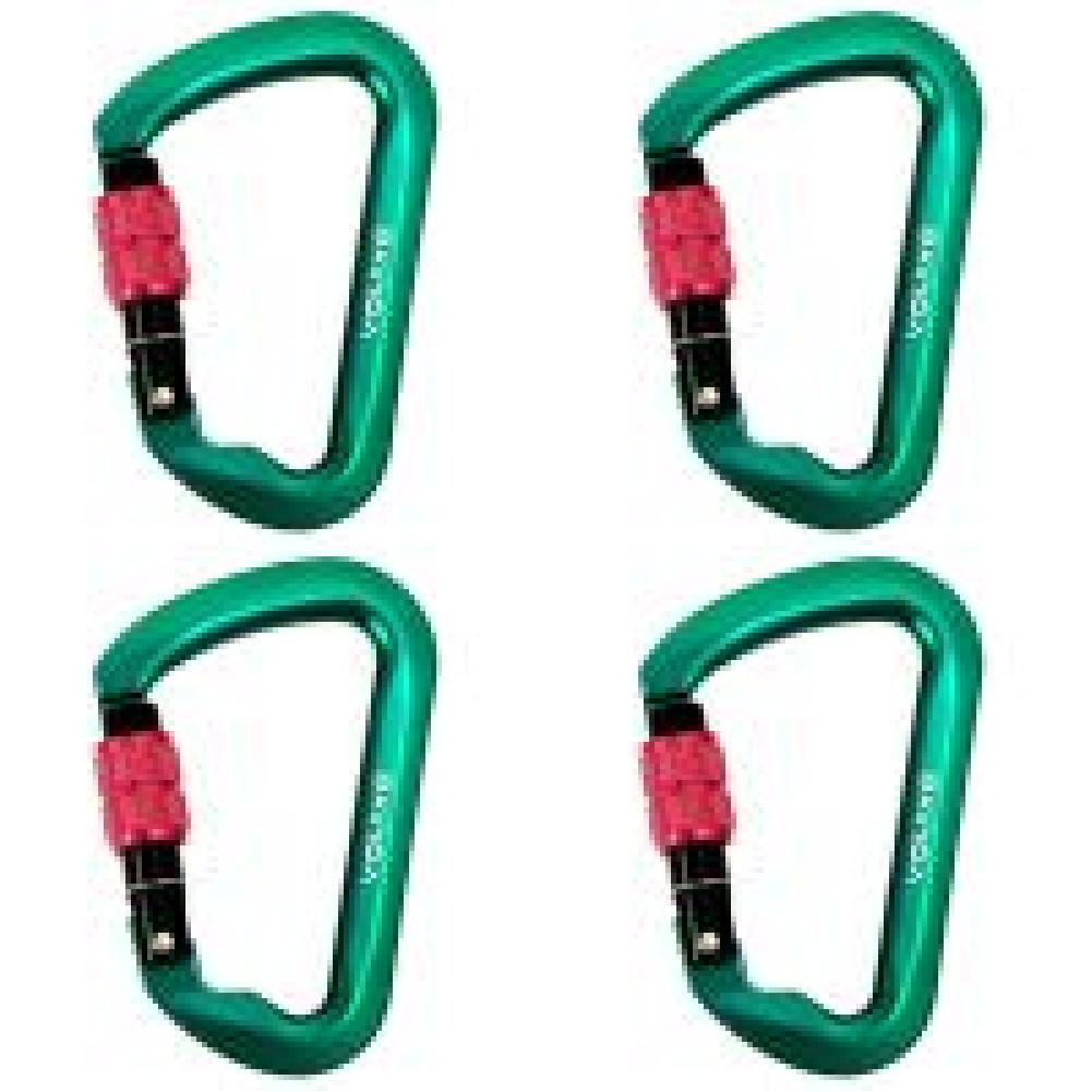 

30kN Climbing Carabiner for Rock Climbing Camping Gym Rescue (Dark Green Screw)