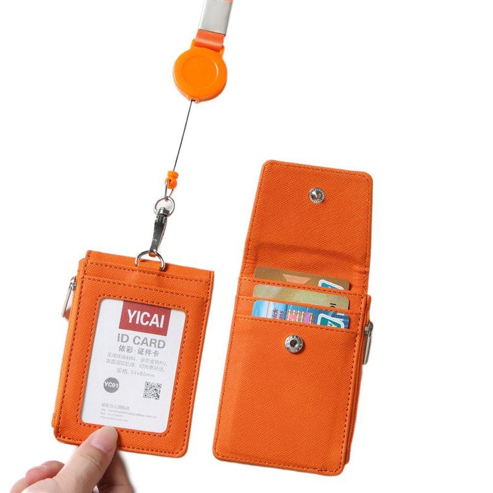 Multi-position Neck Hanging Card Case With Lanyard ID Buse Card Storage  Travel