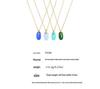 Morandi Color Oval Enamel Drop Pendant Necklace, Simple & Elegant Clavicle Layer, Stainless Steel Chain, Non-Fading.