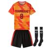 Fußballtrikot-Set aus schnelltrocknendem Material mit atmungsaktivem Design und individuell gestaltbar für einen neuen Look.