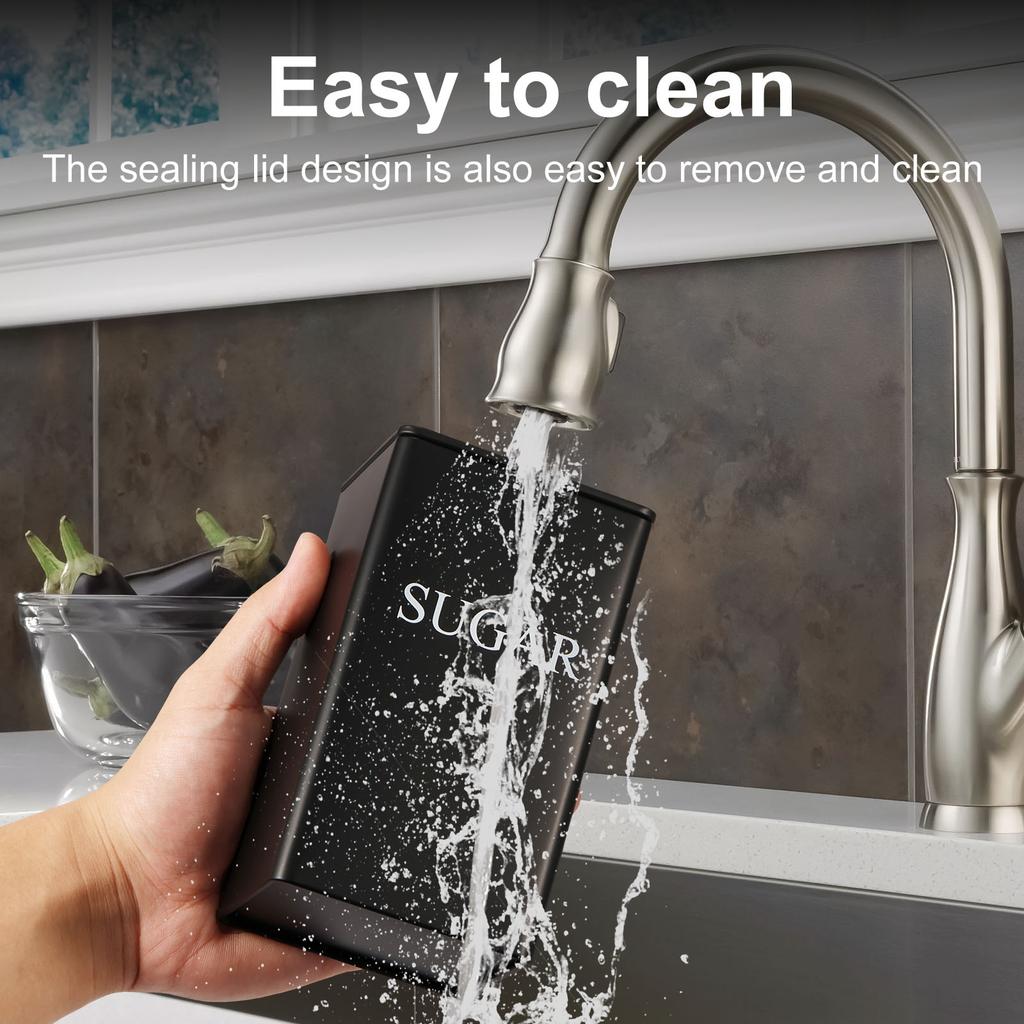 3Pcs Coffee Bean Storage Canisters Tea Sugar Vacuum Sealed Jars Iron Canisters Heat Kitchen Cream Can Airtight Lid 1L