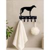 Iron Wall Hooks Dog Shaped Coat Key Holder Black Matte Pet Lovers Home Decor