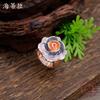 New Enamel Three-dimensional Rose Elastic Ring Women's Fashion Versatile Irregular Petal Ring