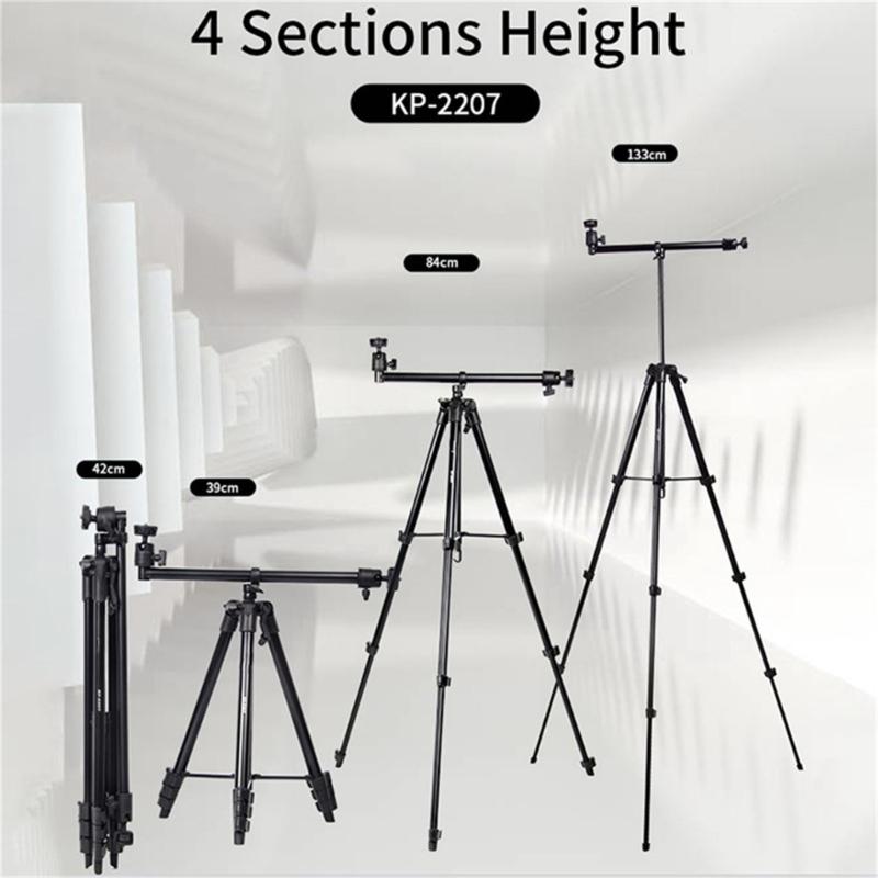 Trépied pour téléphone 133cm Trépied professionnel Design pliable pour enregistrement vidéo Appareil photo reflex numérique Support de photographie réglable