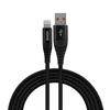 VIDVIE CB491 NYLON USB - Apple Lightning 2.4A Cable, 1.2m Black