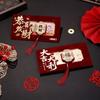 Creative Chinese  Year Red Envelopes Flocking Red Pocket Wedding Envelope The Year Of Horse Money Packet 2026  Year Gift