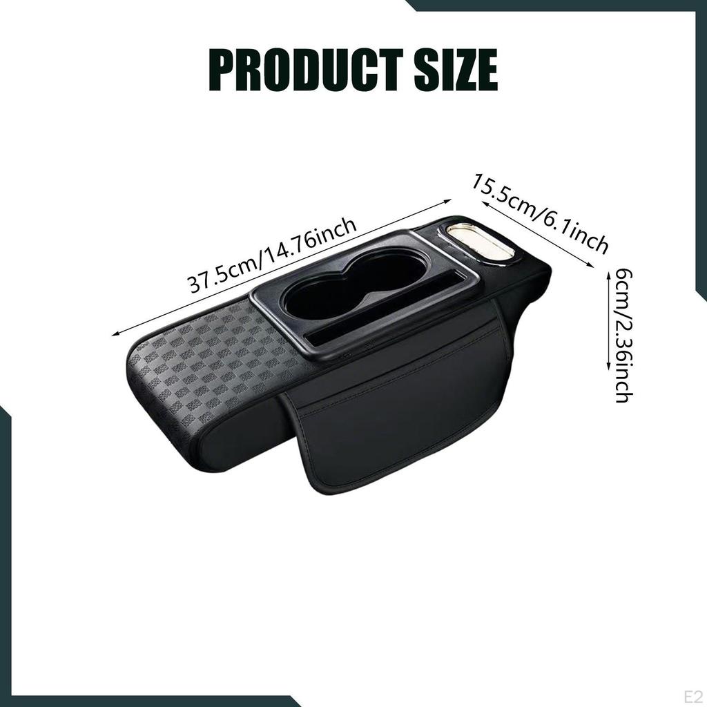 Auto Armrest Cushion Heightening Pad Side Storage Bag Middle Center Console Cover for Truck