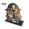 Funny Halloween Home Accessories Wood Napkin Holder, Vintage Rustic Dispenser Organizer, Spooky Ghost Holder Black Cat Boo Tissue Stand for