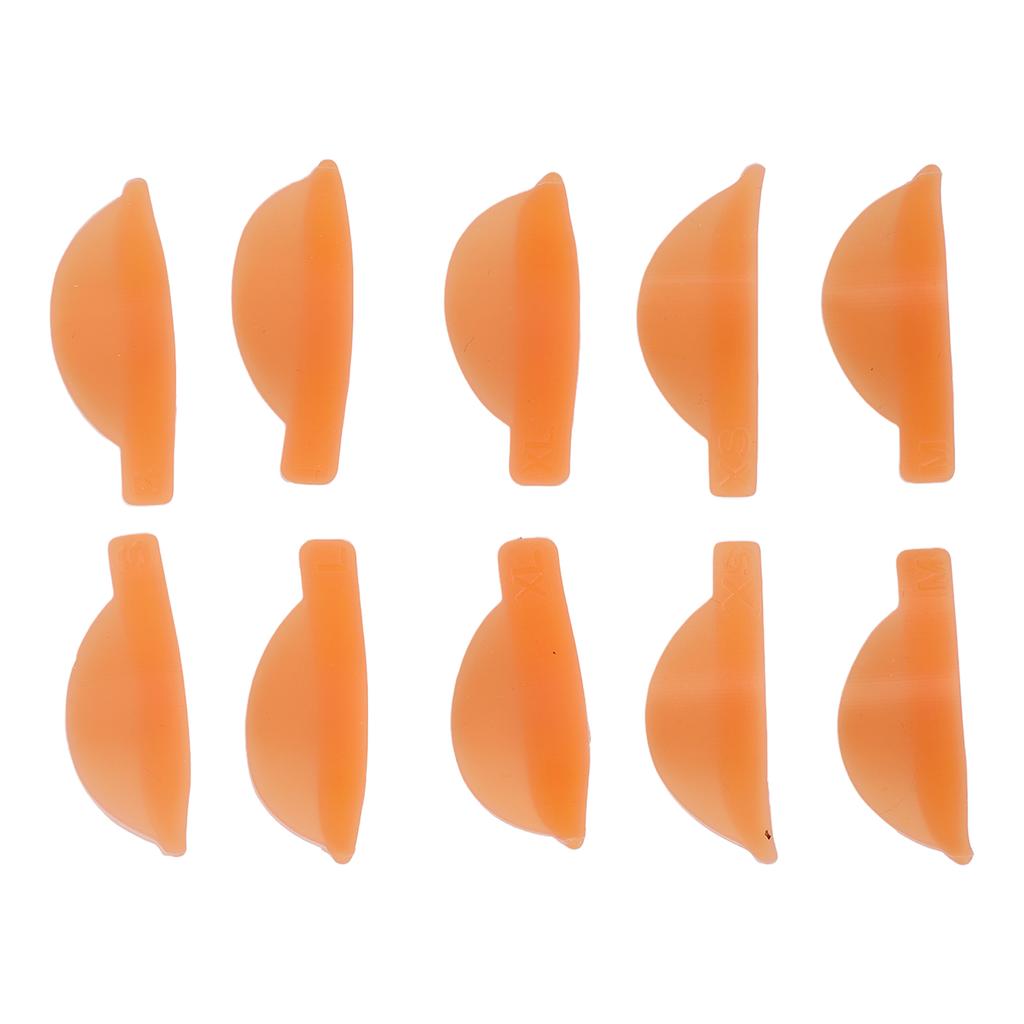 5 Pairs Lash Perm Pads Reusable Soft Orange Silicone Eyealsh Perm Rods for Beauty Makeup
