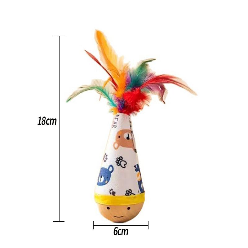 1/2/5pcs Cat Toy Swing Toy Dynamic Shaking Interactive Game Specially Designed Cats Independent Playtime Feather Style Pet Toy